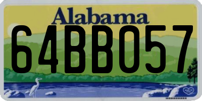 AL license plate 64BB057