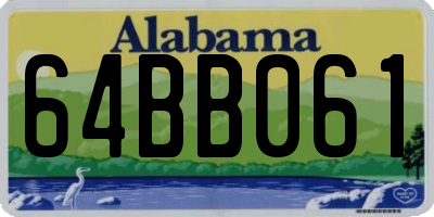 AL license plate 64BB061