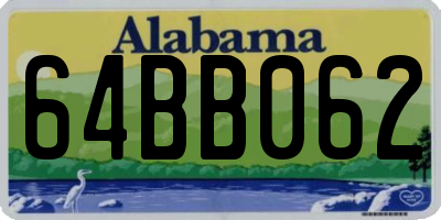 AL license plate 64BB062