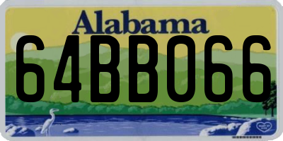 AL license plate 64BB066