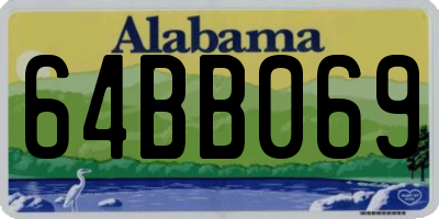 AL license plate 64BB069