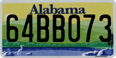 AL license plate 64BB073