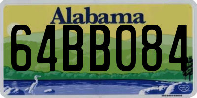 AL license plate 64BB084