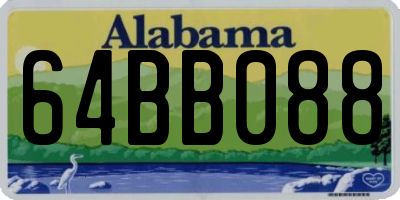 AL license plate 64BB088