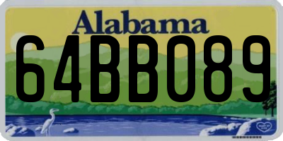 AL license plate 64BB089