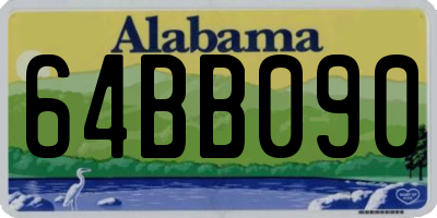 AL license plate 64BB090