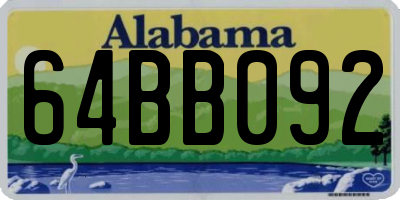 AL license plate 64BB092