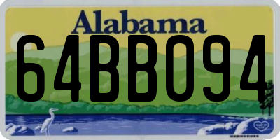 AL license plate 64BB094