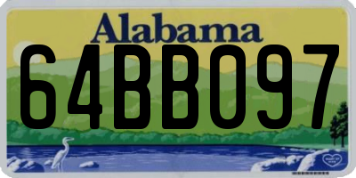 AL license plate 64BB097