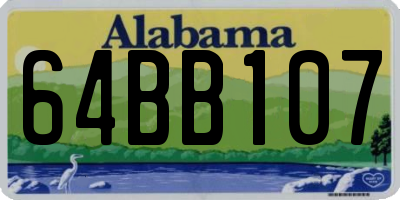 AL license plate 64BB107