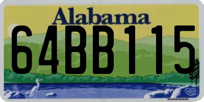 AL license plate 64BB115