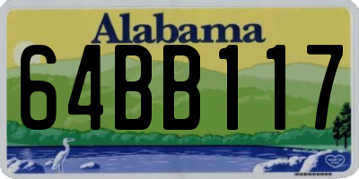 AL license plate 64BB117