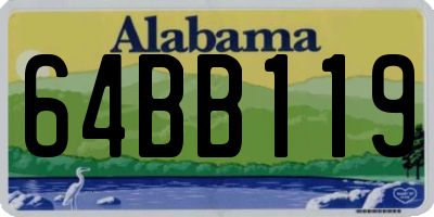 AL license plate 64BB119
