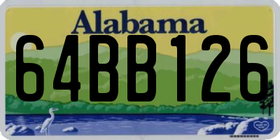 AL license plate 64BB126