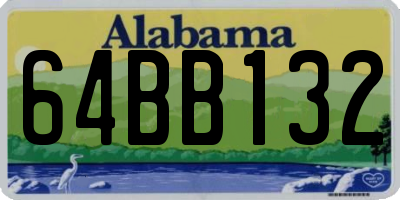 AL license plate 64BB132