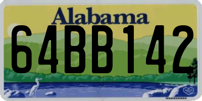 AL license plate 64BB142