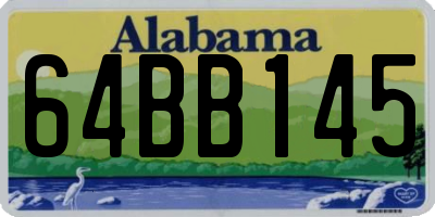 AL license plate 64BB145