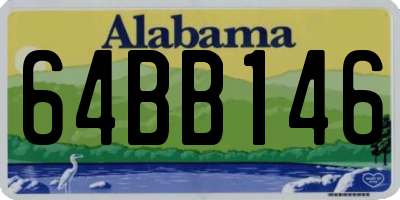 AL license plate 64BB146