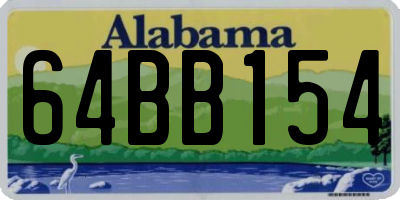 AL license plate 64BB154