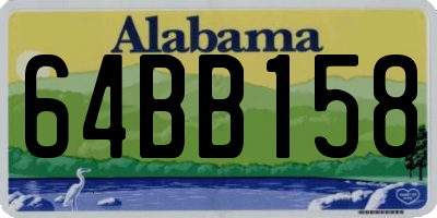 AL license plate 64BB158