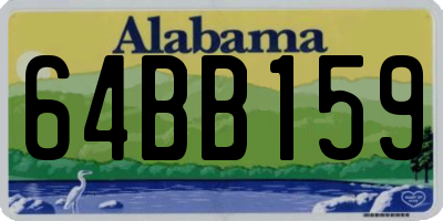 AL license plate 64BB159