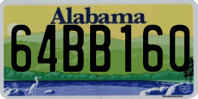 AL license plate 64BB160