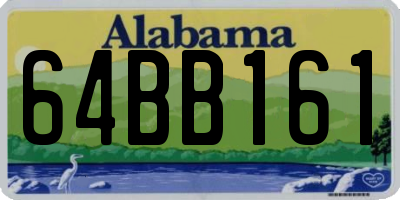 AL license plate 64BB161