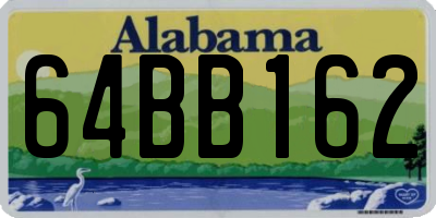 AL license plate 64BB162