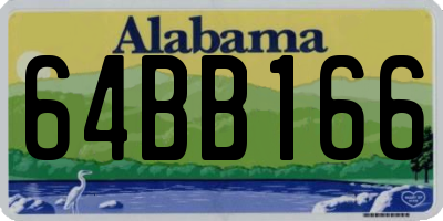 AL license plate 64BB166