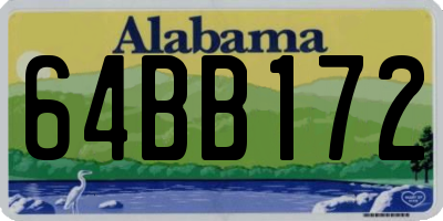 AL license plate 64BB172