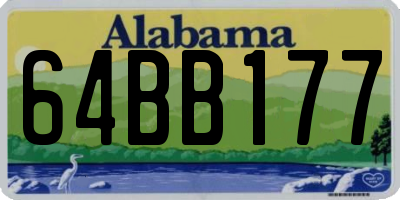 AL license plate 64BB177
