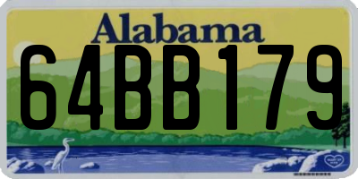 AL license plate 64BB179