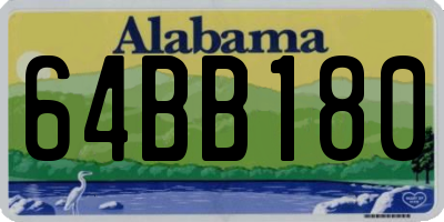 AL license plate 64BB180
