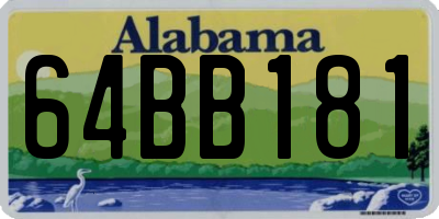 AL license plate 64BB181