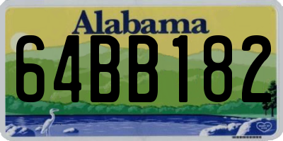 AL license plate 64BB182