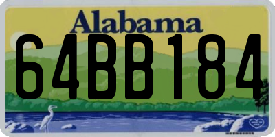 AL license plate 64BB184