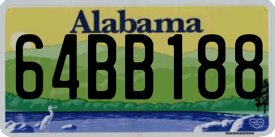 AL license plate 64BB188