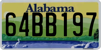 AL license plate 64BB197