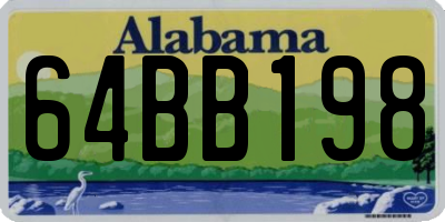 AL license plate 64BB198