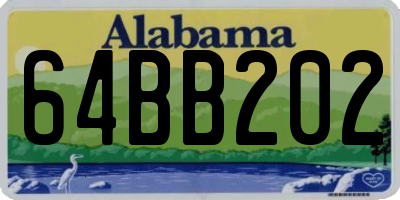 AL license plate 64BB202