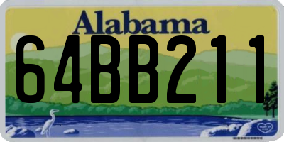 AL license plate 64BB211