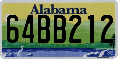 AL license plate 64BB212