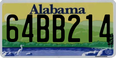 AL license plate 64BB214