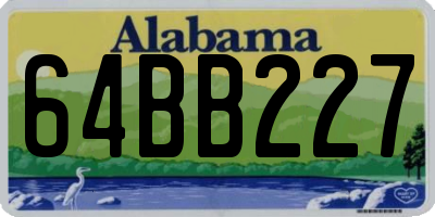 AL license plate 64BB227