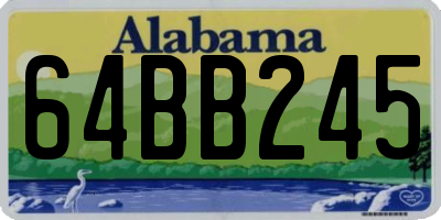 AL license plate 64BB245
