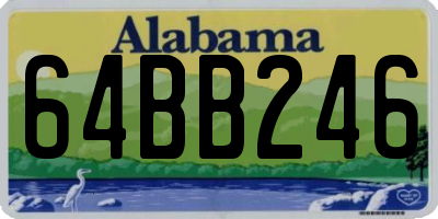 AL license plate 64BB246