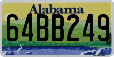 AL license plate 64BB249