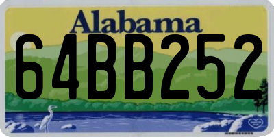 AL license plate 64BB252