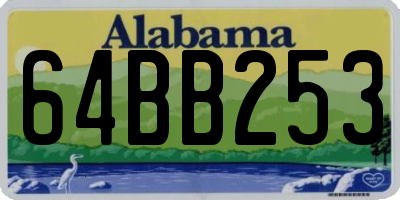 AL license plate 64BB253