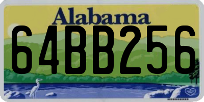 AL license plate 64BB256
